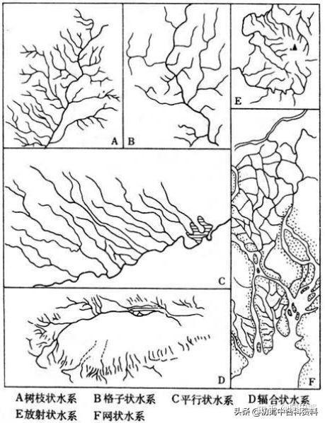 羽状水系和树枝状水系图片