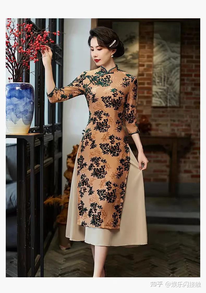 建议阔太太这样穿改良旗袍裙不挑场合不挑人优雅高贵人人夸