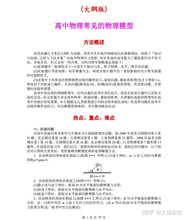 高中物理總複習大綱版丨想要提升物理成績的考生們抓緊學