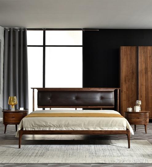 意式极简家具黑胡桃乌金木