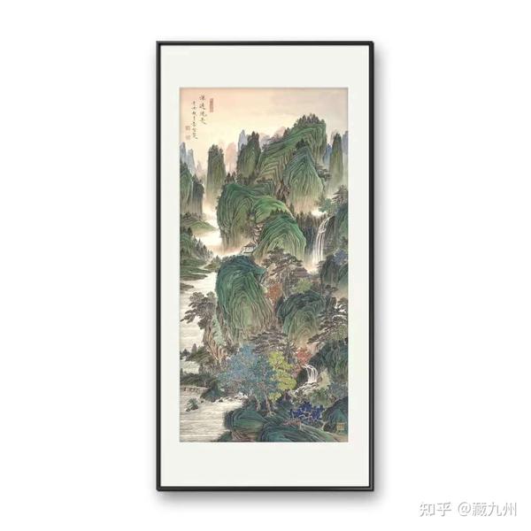 高品質 作 川口金作 風景画 です。 短冊 の 絵画/タペストリ