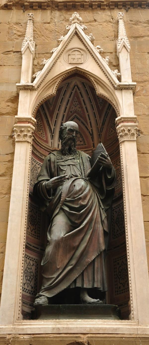 佛罗伦萨圣弥额尔教堂外墙壁龛14座圣人雕像15世纪大师杰作