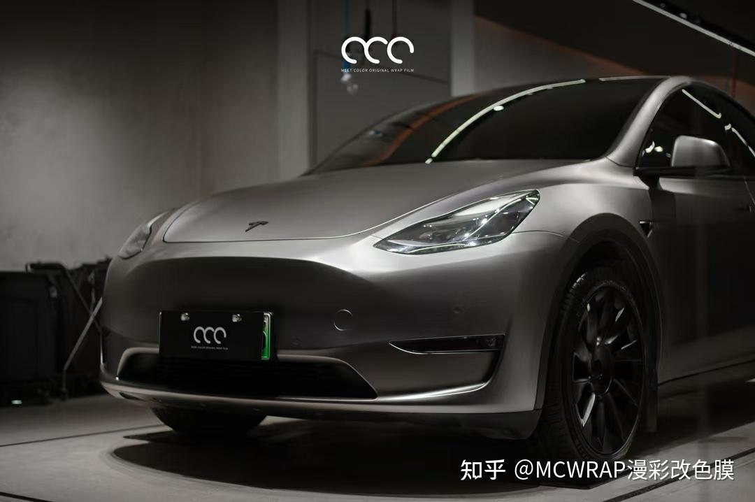 漫彩改色膜特斯拉modely山灰优雅和华丽并存
