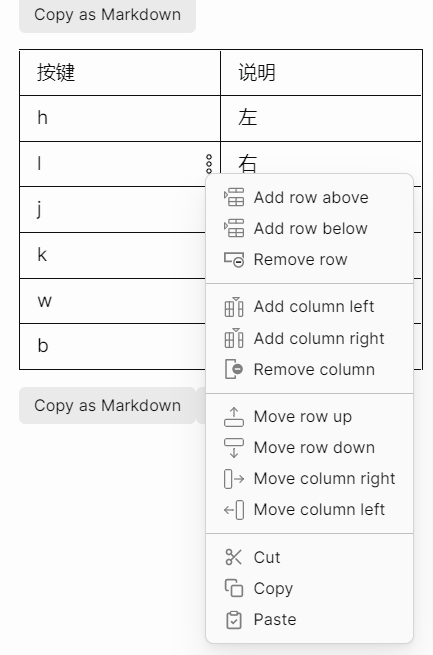 markdown table editor