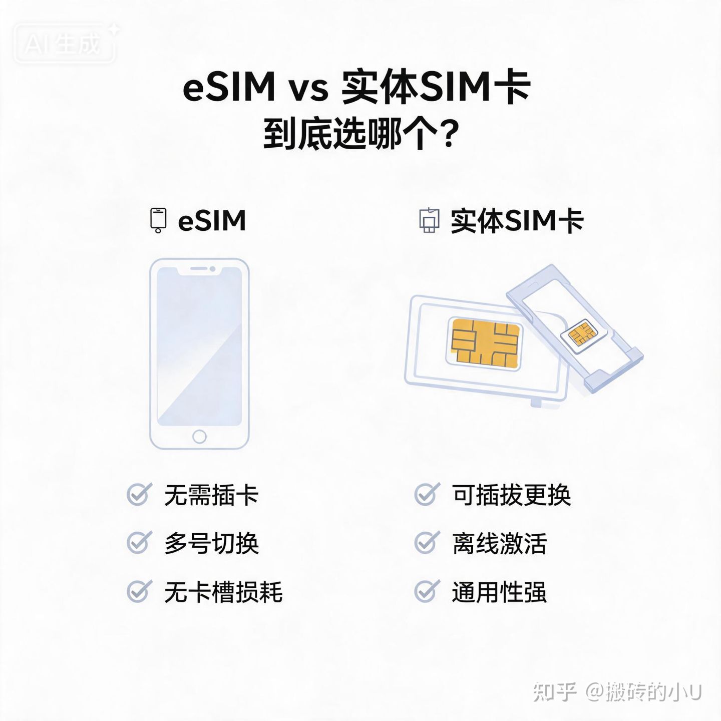 eSIM vs 实体 SIM 卡，到底选哪个？