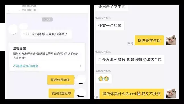 我是学生"成闲鱼砍价专用语