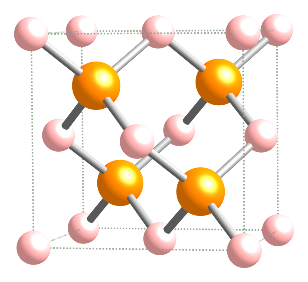 晶体结构类型:zns(闪锌矿)型
