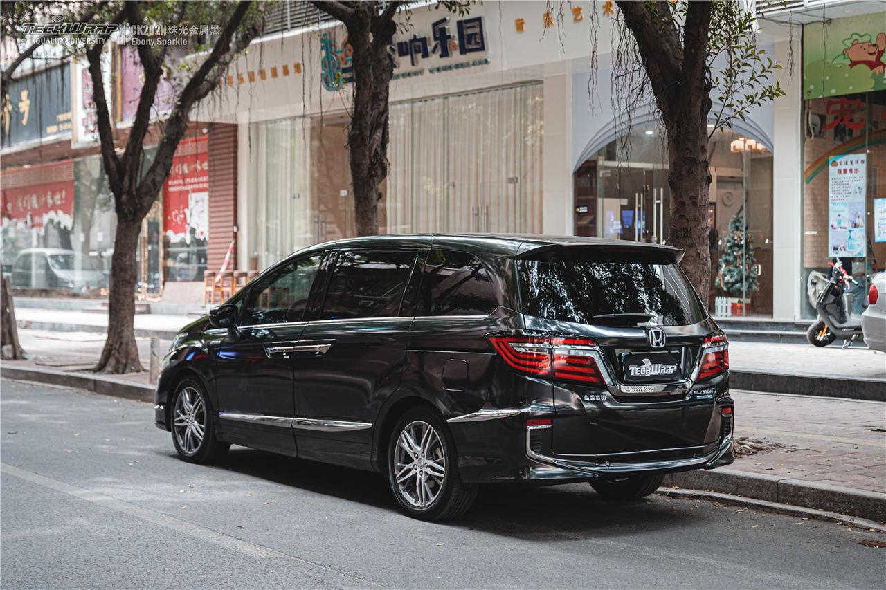 贴改色膜弄了台本田艾力绅珠光黑好看吗