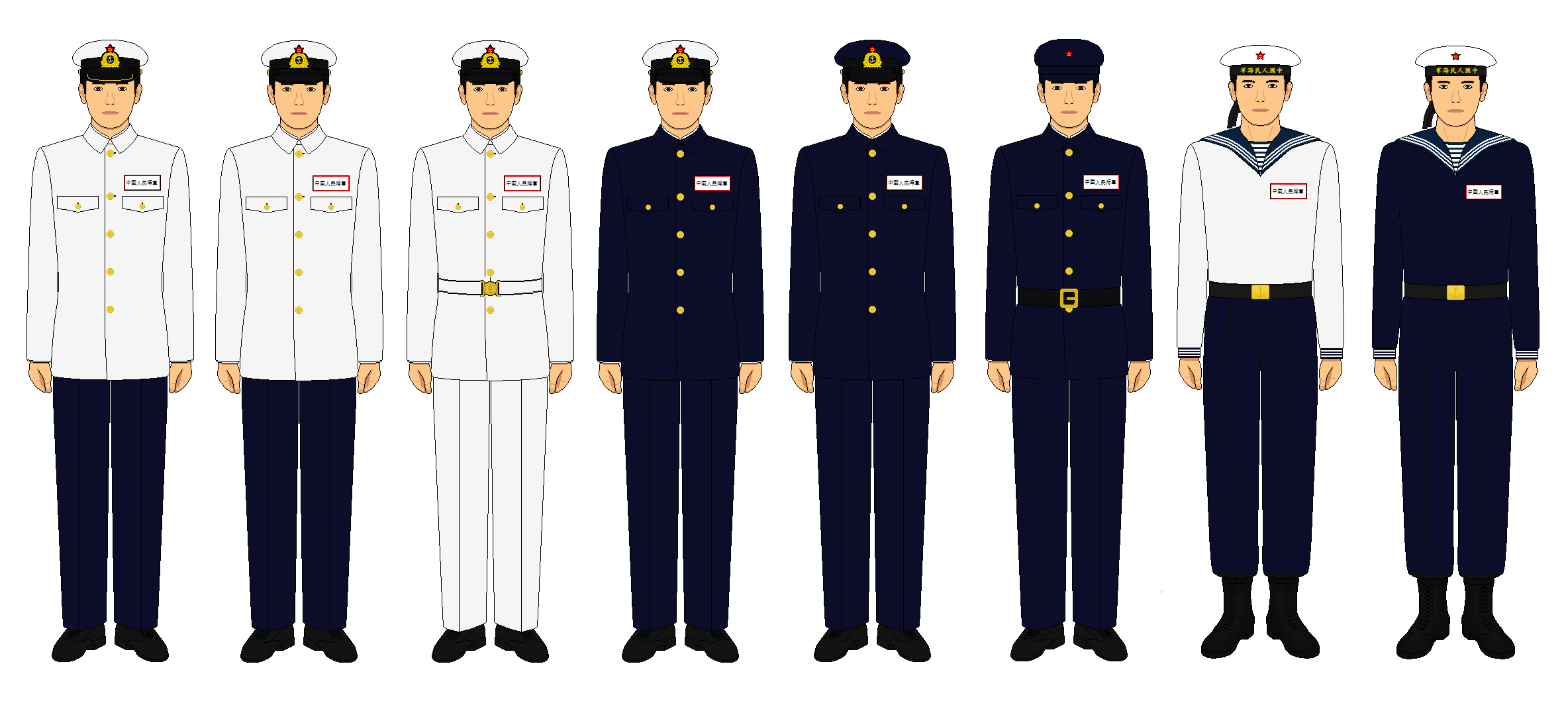 中国海军服装颜色图片