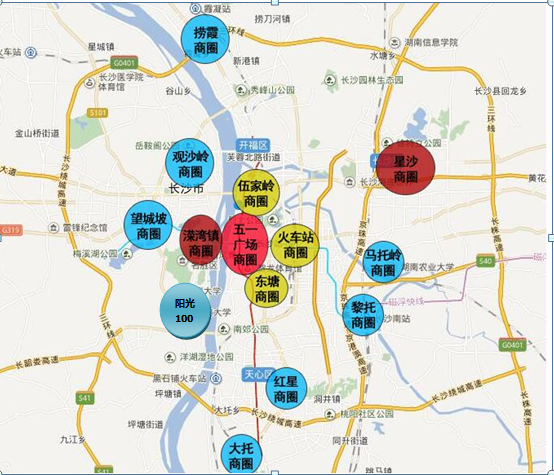 长沙5月份最新最具有投资力的商圈多项数据对比你值得一看