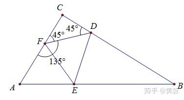 如何在直角三角形中折出两个等腰三角形 知乎