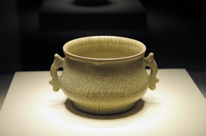 中国　宋時代金丝線古哥窯　耳付鉢　古 玩 中国 宋時代金丝線古哥窯 耳付鉢 古 玩 中国 宋