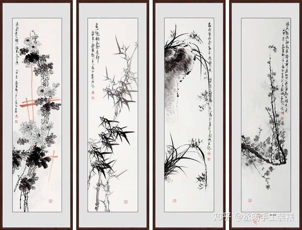 书画装裱既有立轴,条屏,手卷,册页,又有一色裱,二色裱