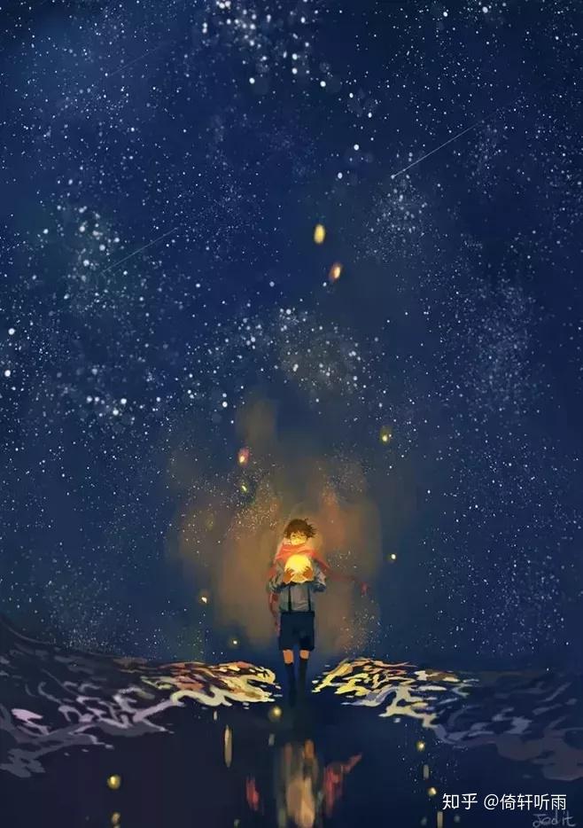 星空下,小孩子喃喃的说:"好朋友有你真好,你真是一个好人,总能那么有