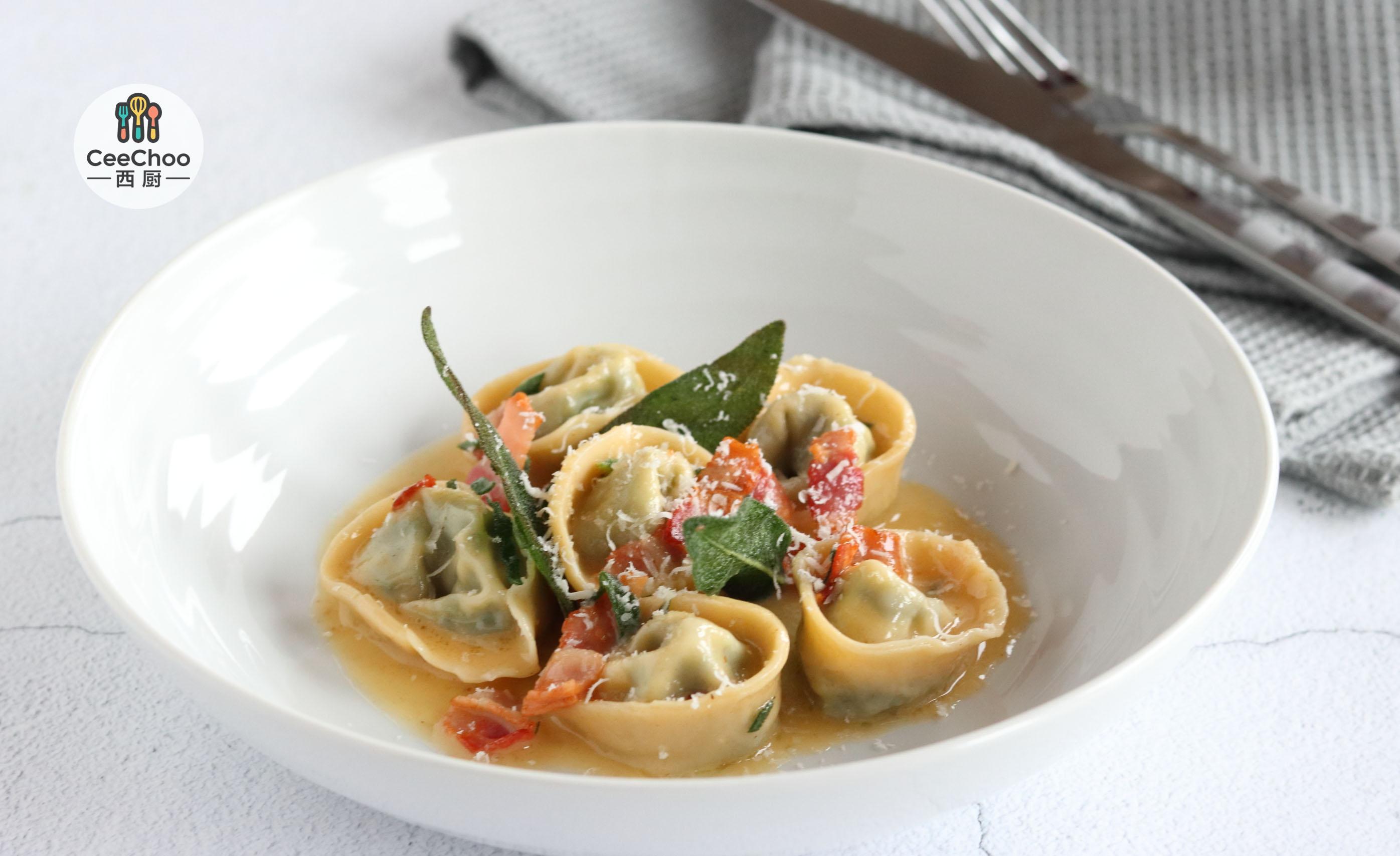 经典意饺配鼠尾草黄油酱tortelliniwithsagebuttersauce