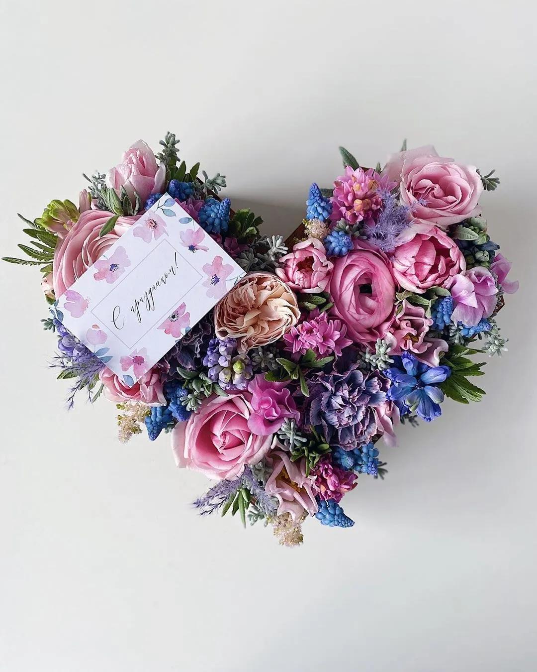 超美俄罗斯flowernaru心型插花图集