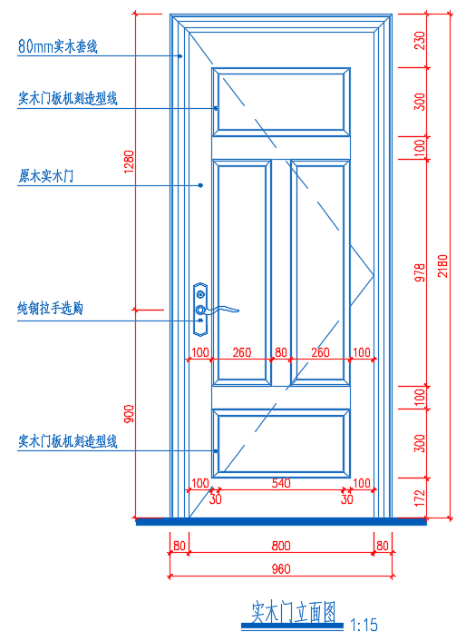 木门门框结构图解图片