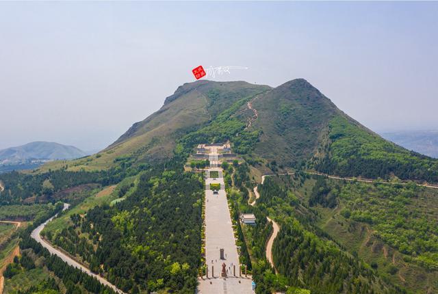 航拍唐昭陵这种王者气度是大唐盛世的真实写照