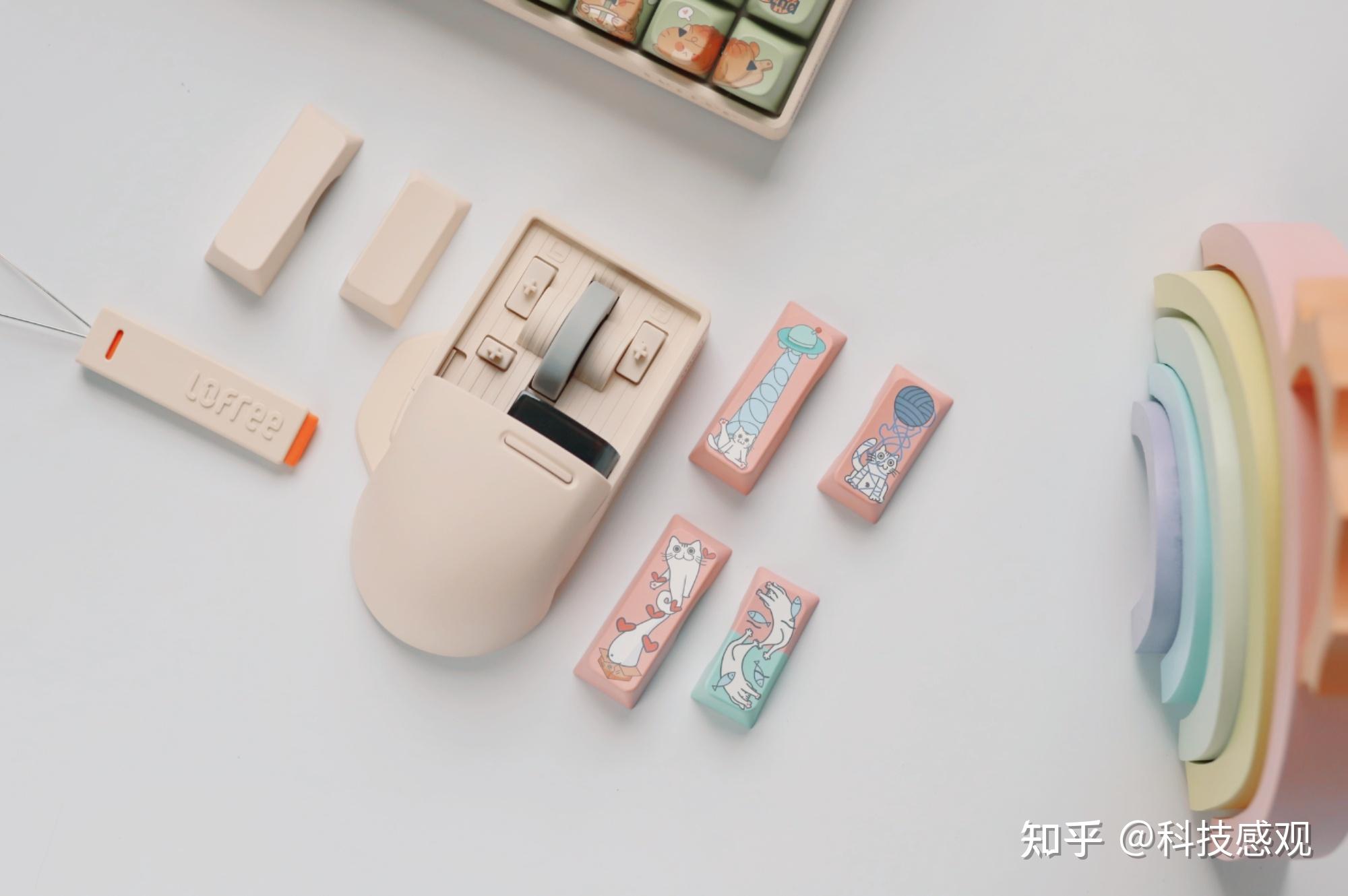 美学与实用,洛斐小翘三模无线鼠标,左右键可换键帽解锁新玩法
