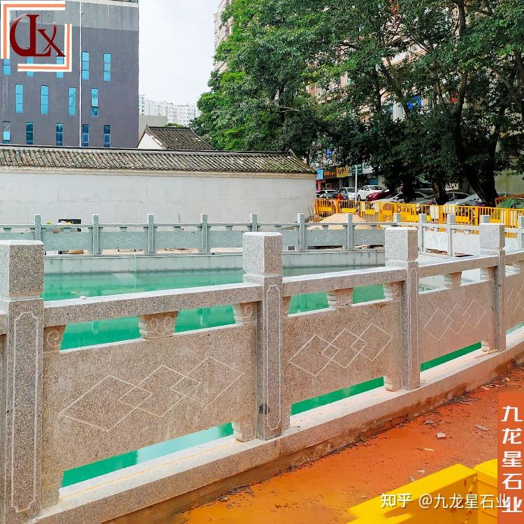 麻石栏杆效果图池塘护栏图片大全