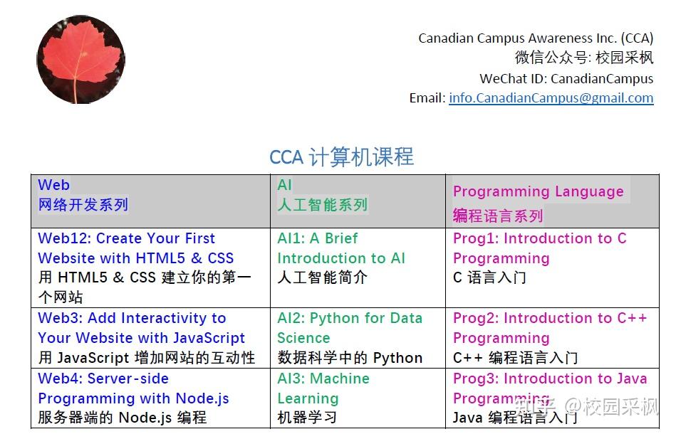 CCA 计算机系列课程 秋季学期正式开始 - 知乎