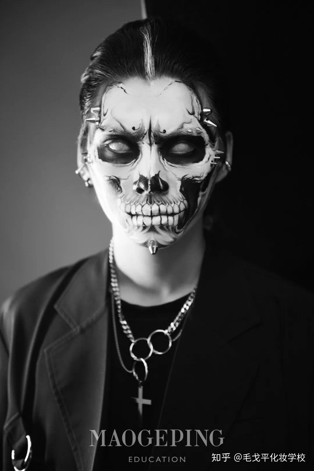 创意骷髅妆伤效妆教程重口味的宝宝一定喜欢