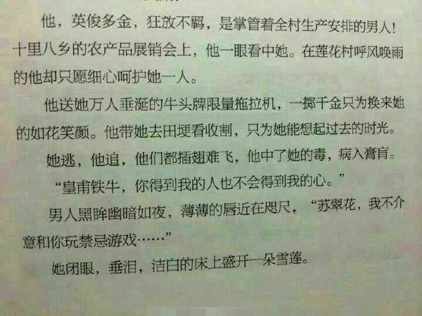 还是喜欢皇甫铁牛,和苏翠花