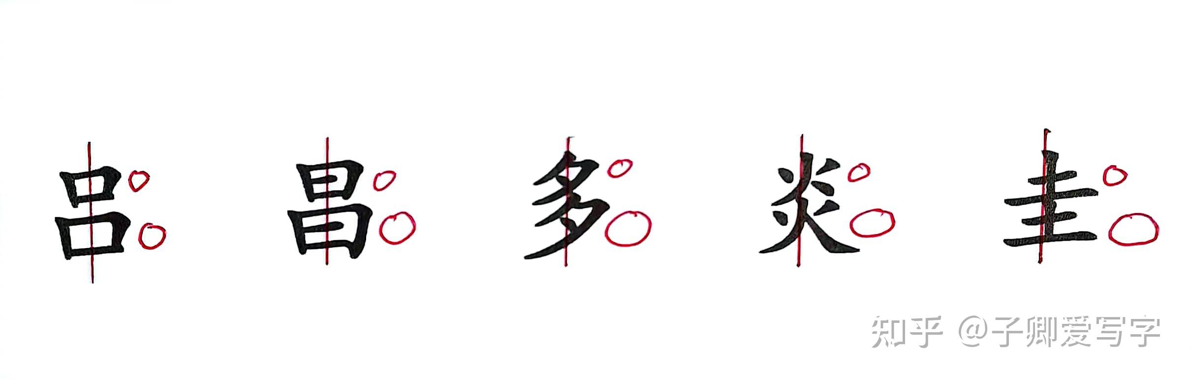 左右、上下、三角部件相同的汉字书写技巧 - 知乎