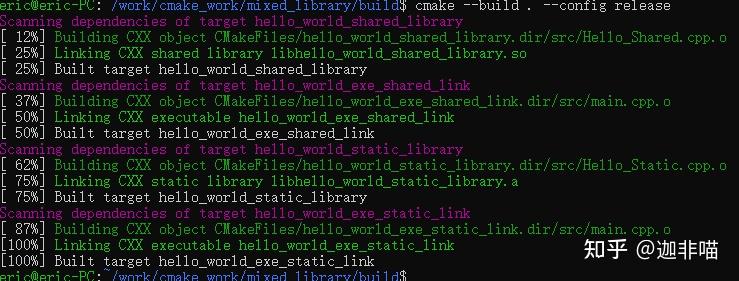 cmake build config release