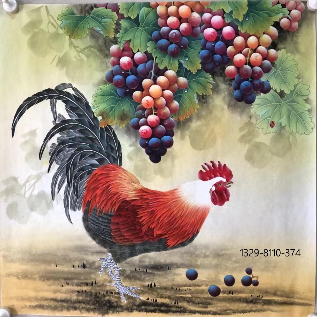画家王振兴工笔葡萄欣赏