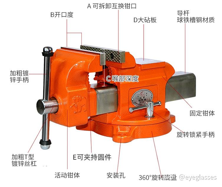 钳工木工金工如何选择台虎钳