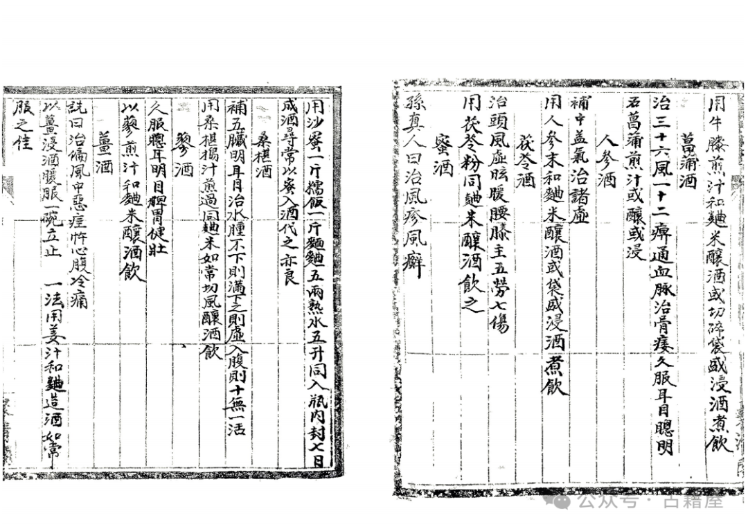 中医药酒方古籍《药酒方抄本》清抄本