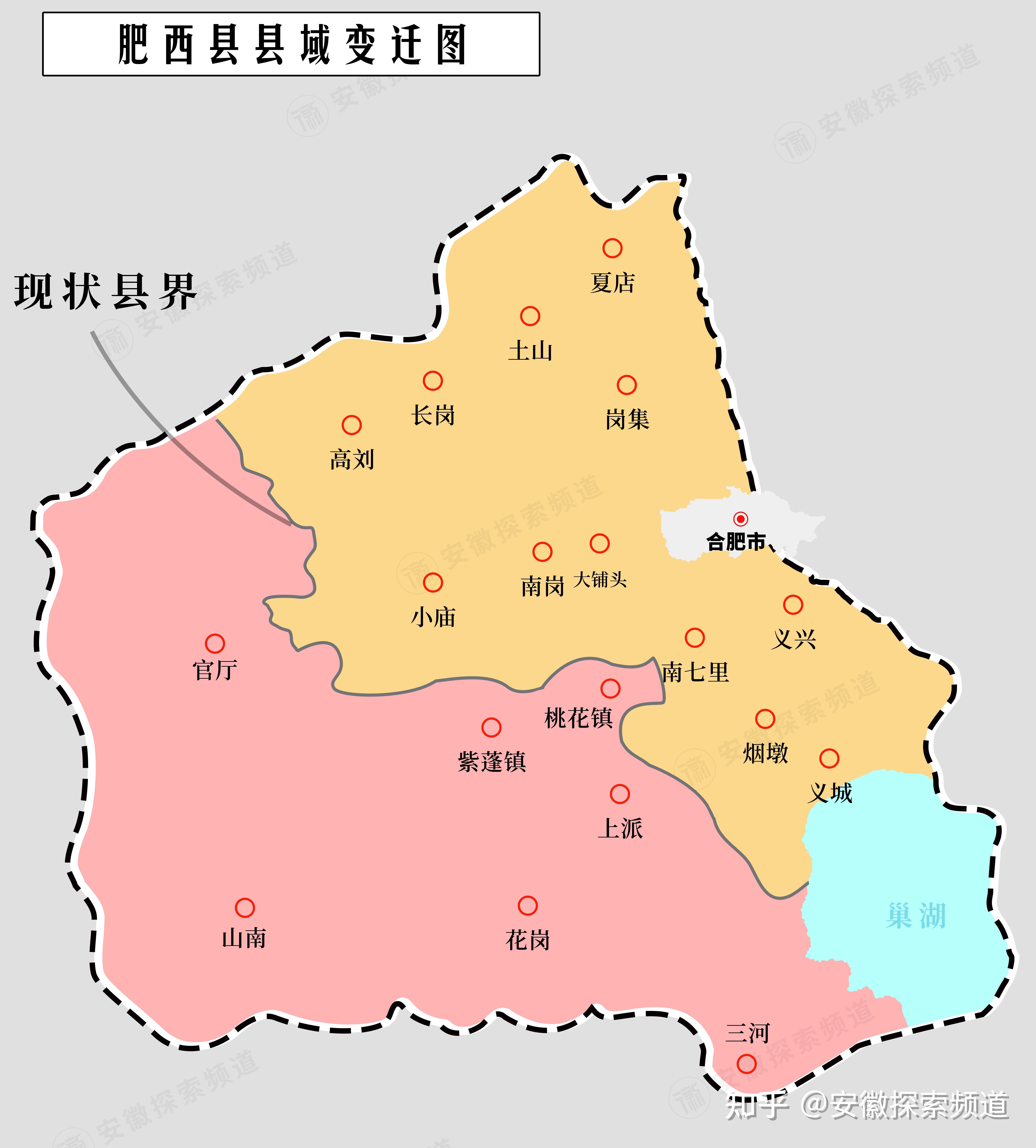 肥东县各乡镇行政地图图片