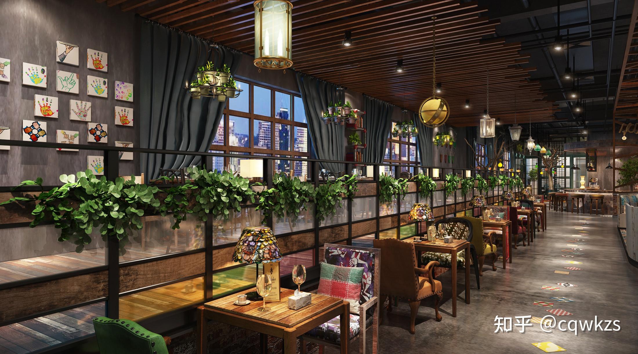 重庆复古咖啡厅设计咖啡馆设计饮品店设计唯楷装饰