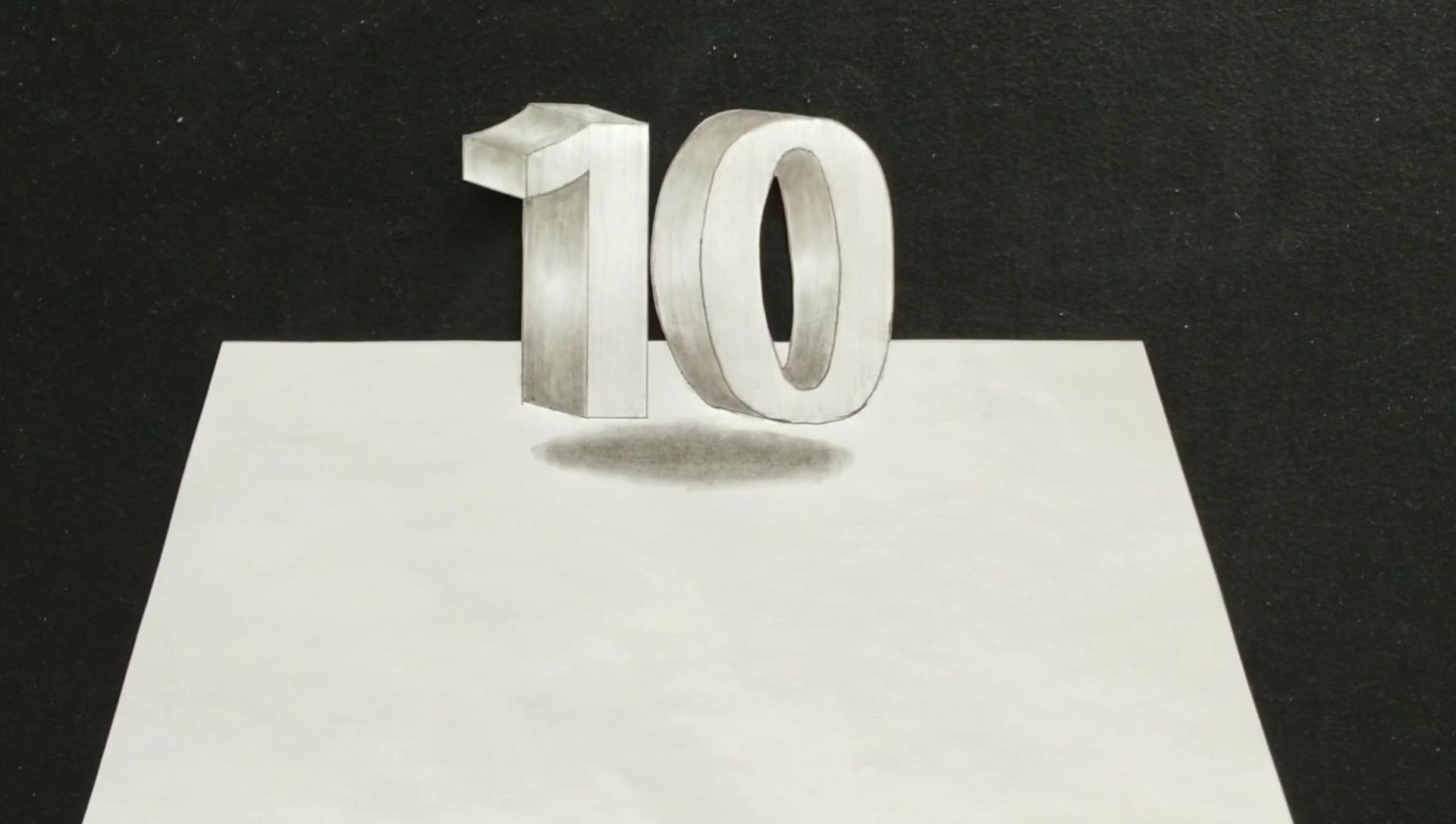 235 次播放 1:06画一个立体画数字10芊荨