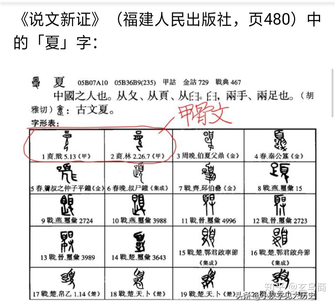 纠错甲骨文之"夏"字