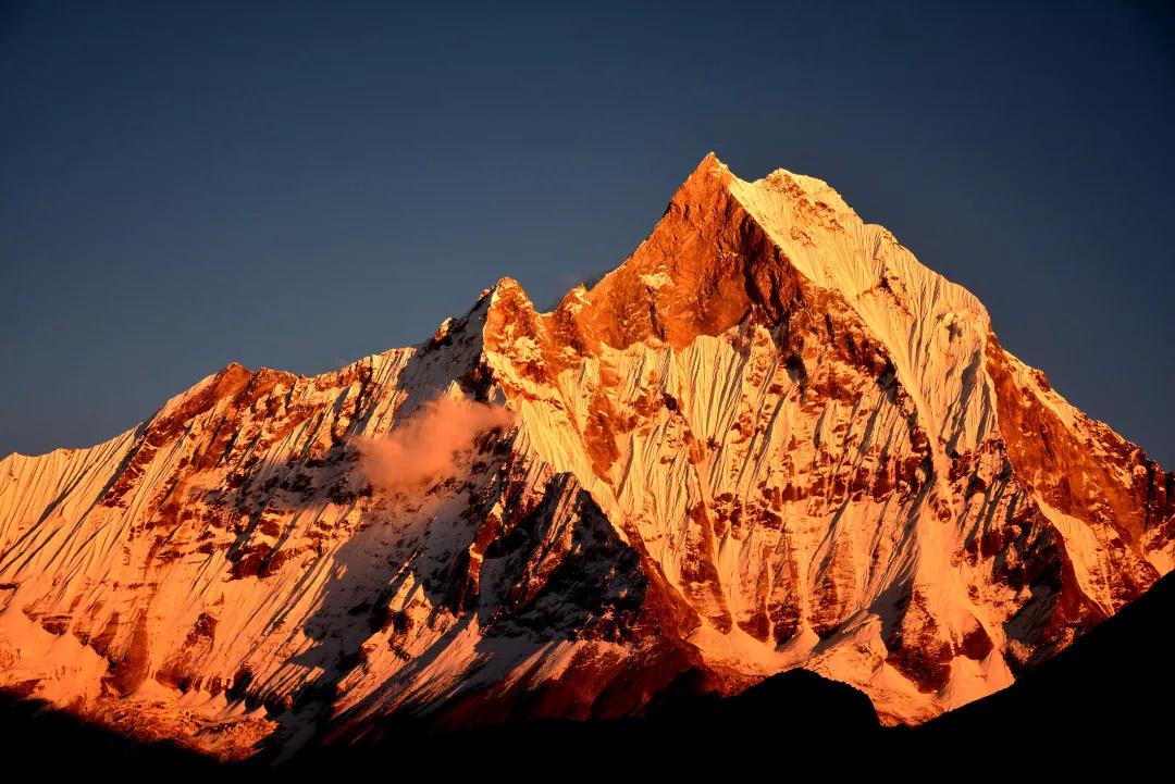 在众神护佑的天堂画唐卡看雪山日出和鳄鱼玩耍