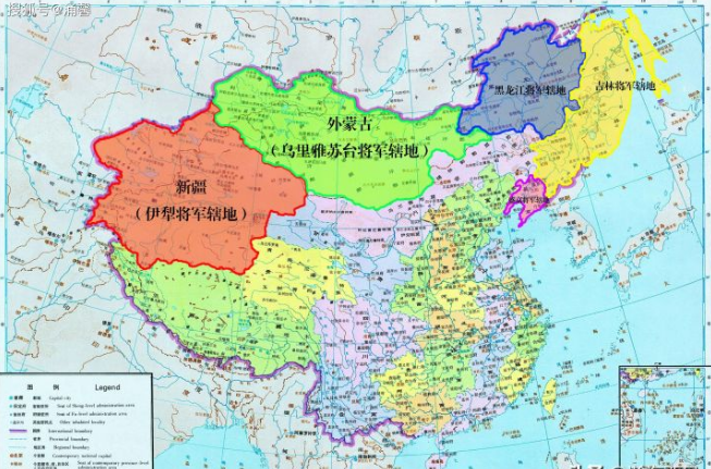 三大地理单元,新疆面积超过210万平方公里,外蒙古面积为180万平方公里