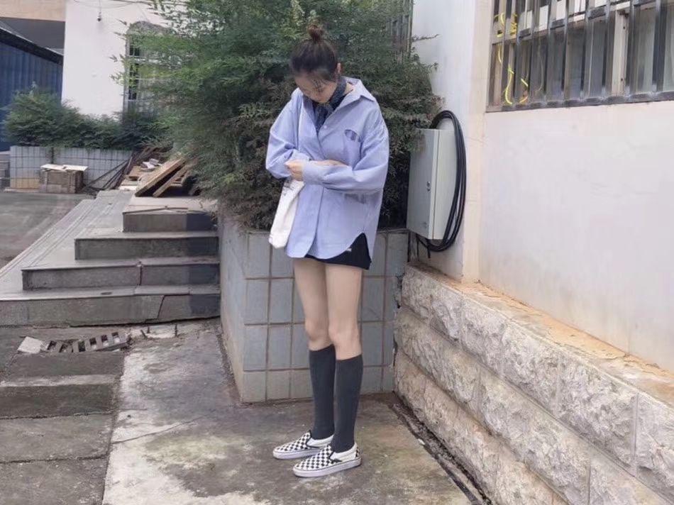 vans棋盘格一脚蹬搭配篇及购物心得