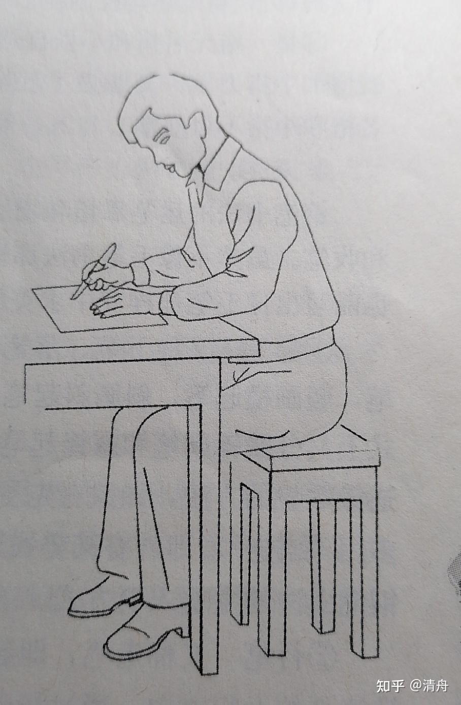 写钢笔字的姿势)