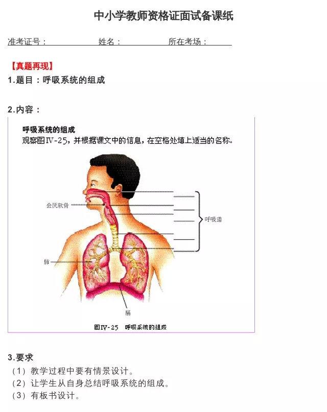 10个科目教师资格证面试备课纸原图