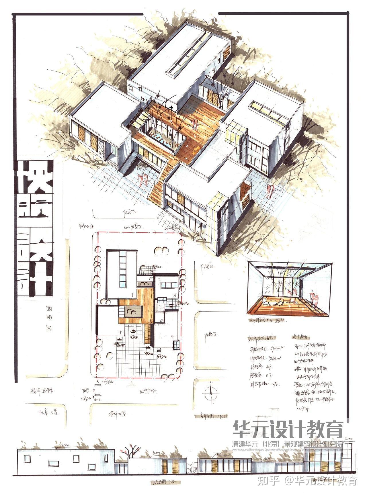 高分快题 | 清华大学2019年建筑学初试快题解析—游客服务中心 - 知乎