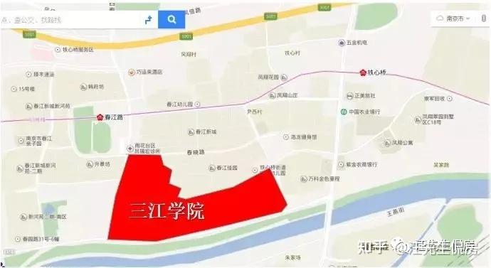 而搬迁后铁心桥三江学院的老校区所在土地交由中国(南京)软件谷用于