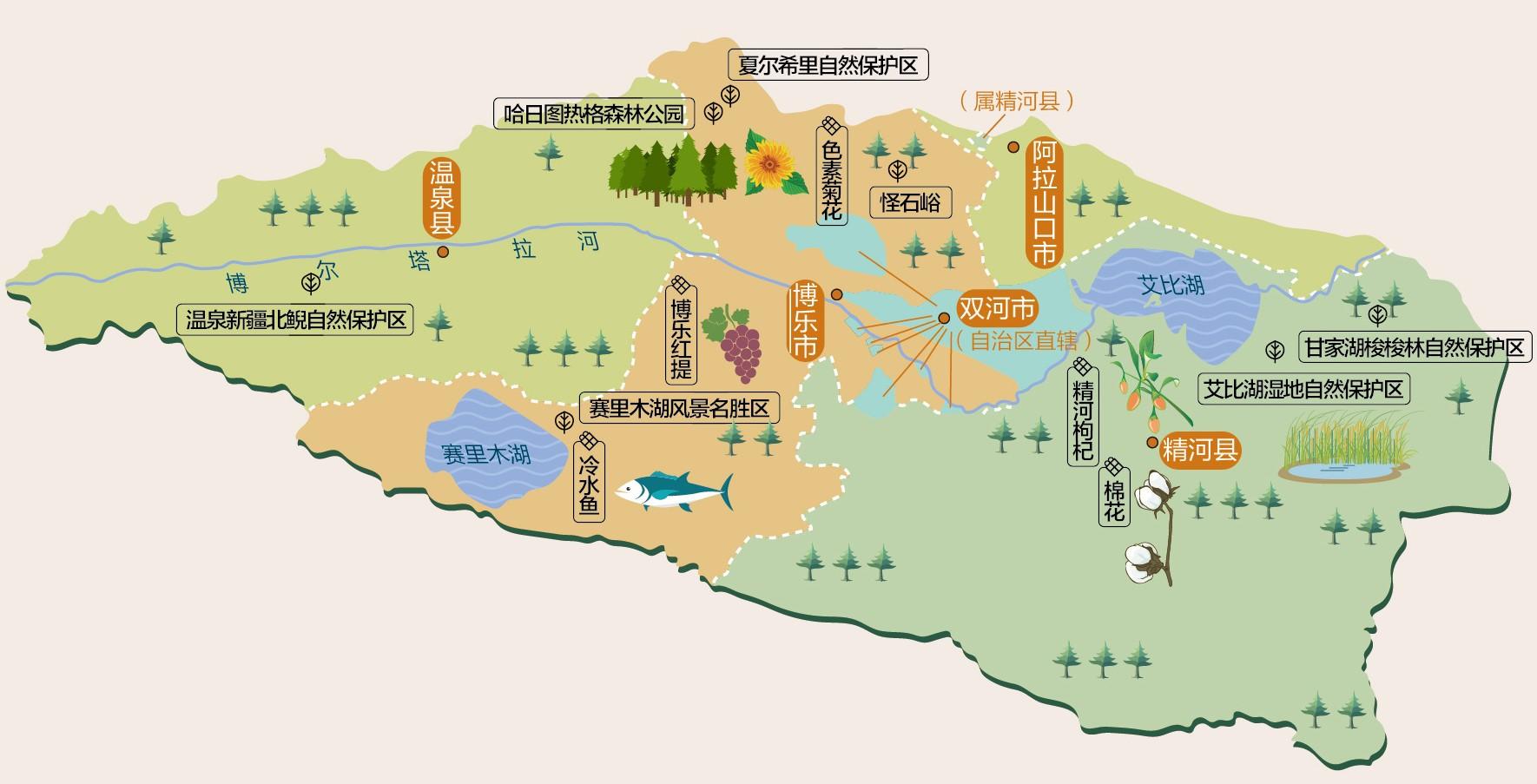新疆博州市地图图片