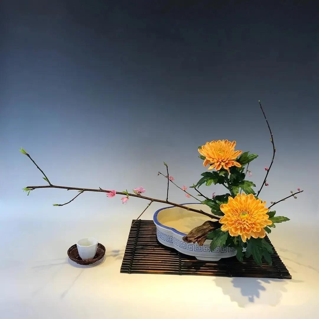 日本插花丨日式花道的三大流派介绍_艺术_池坊流_自然