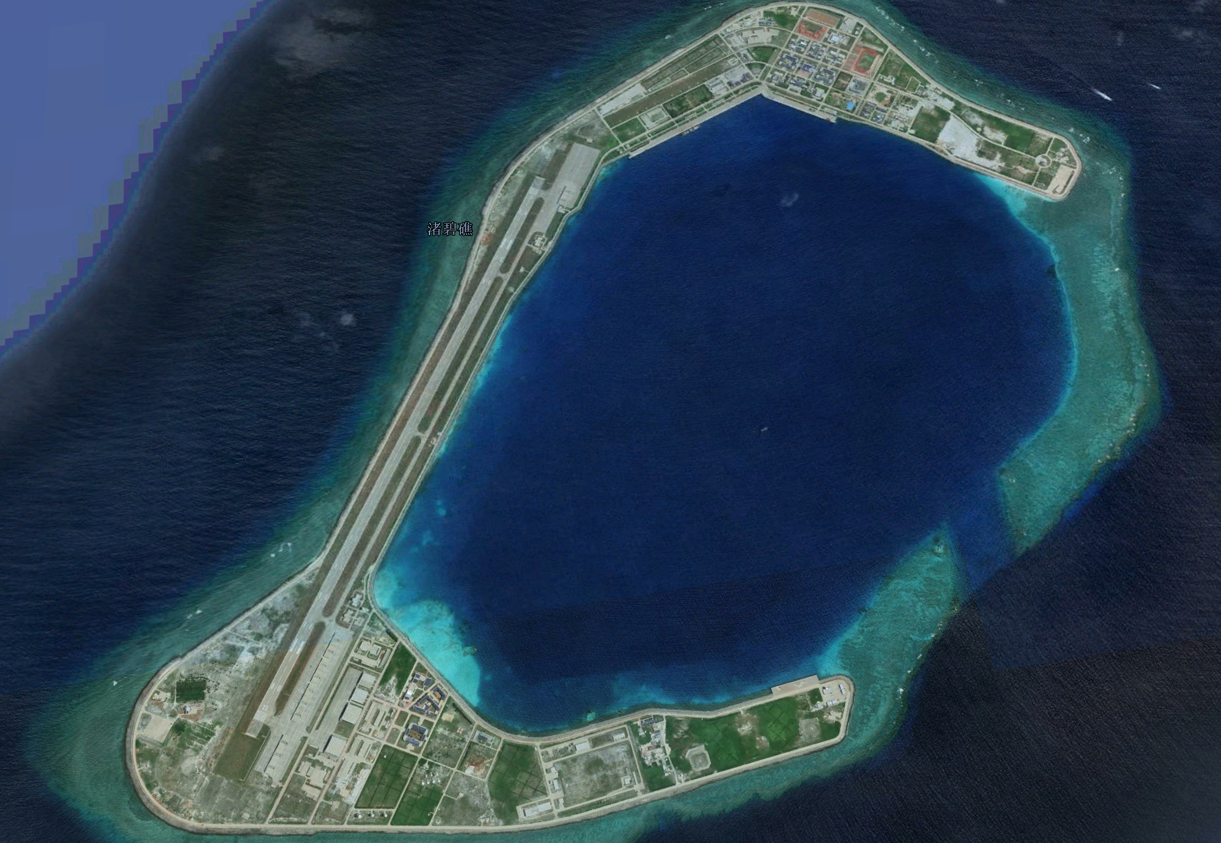 中国南沙渚碧礁等岛礁最新卫星图(2022年) - 知乎