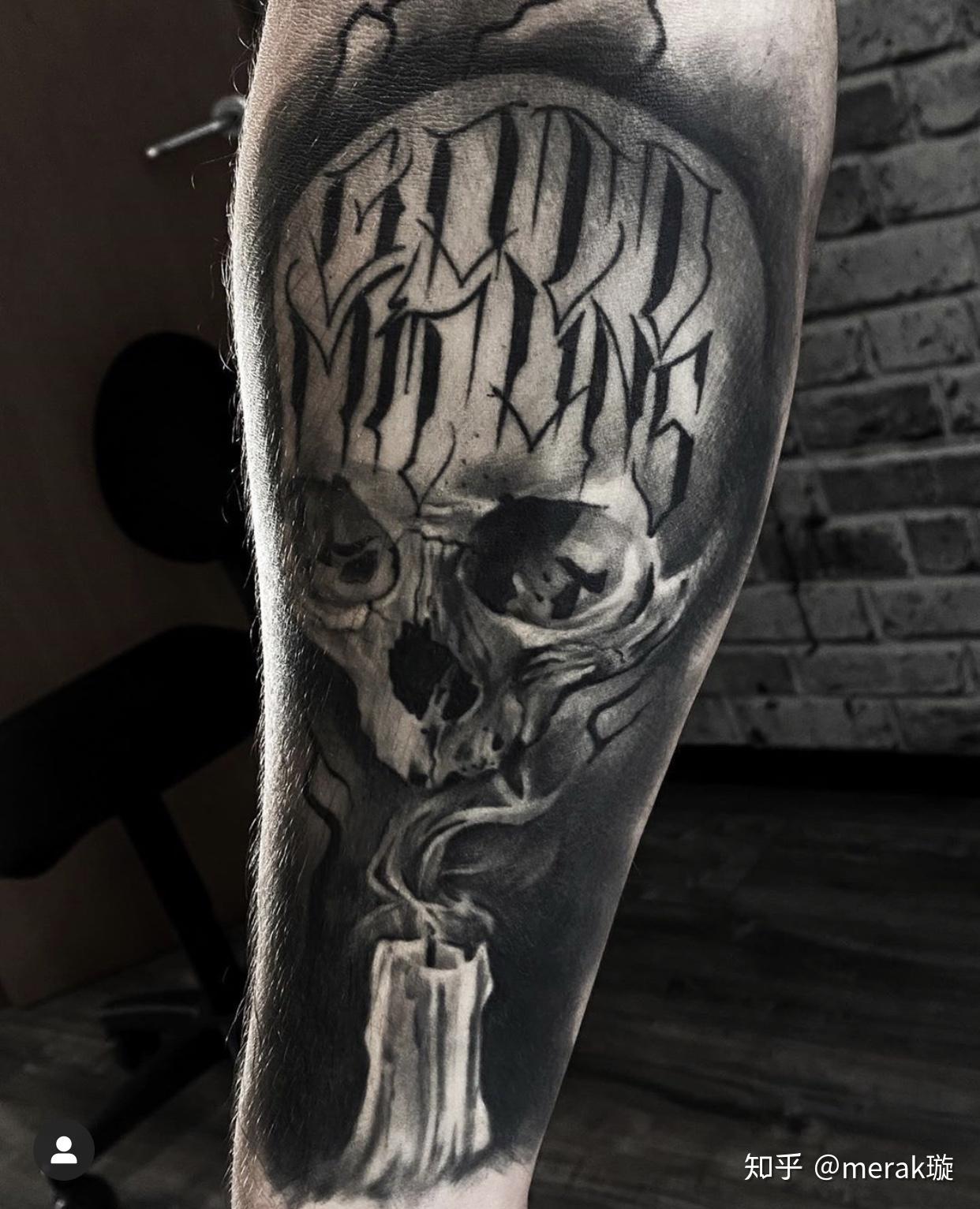 纹身各式各样骷髅暗黑狰狞霸气冷漠全都有