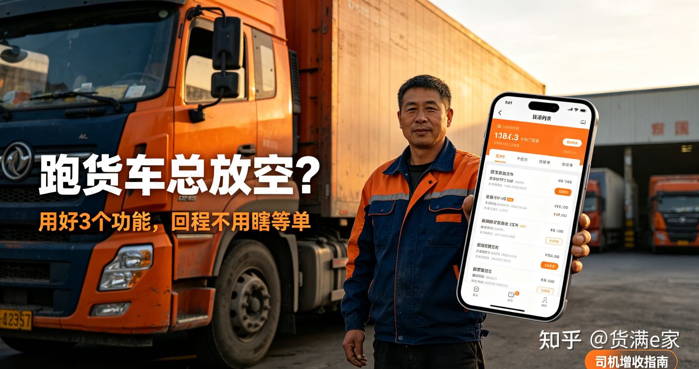 跑车总放空?用好货满e家3个功能,回程不用瞎等单!