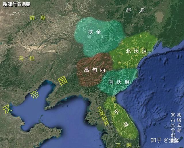 箕子朝鲜离开辽东,迁往平壤汉城所在的大同江,汉江流域后,东濊被迫