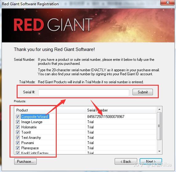 red giant effects suite serial number